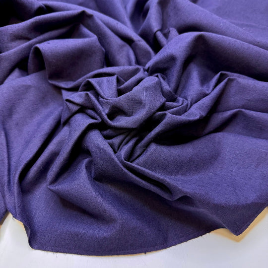 Reminiscing - Linen Woven - Navy - 2.5M Bundle - True Deadstock fabric Fabric by private - Sustainable Textile | FABCYCLE