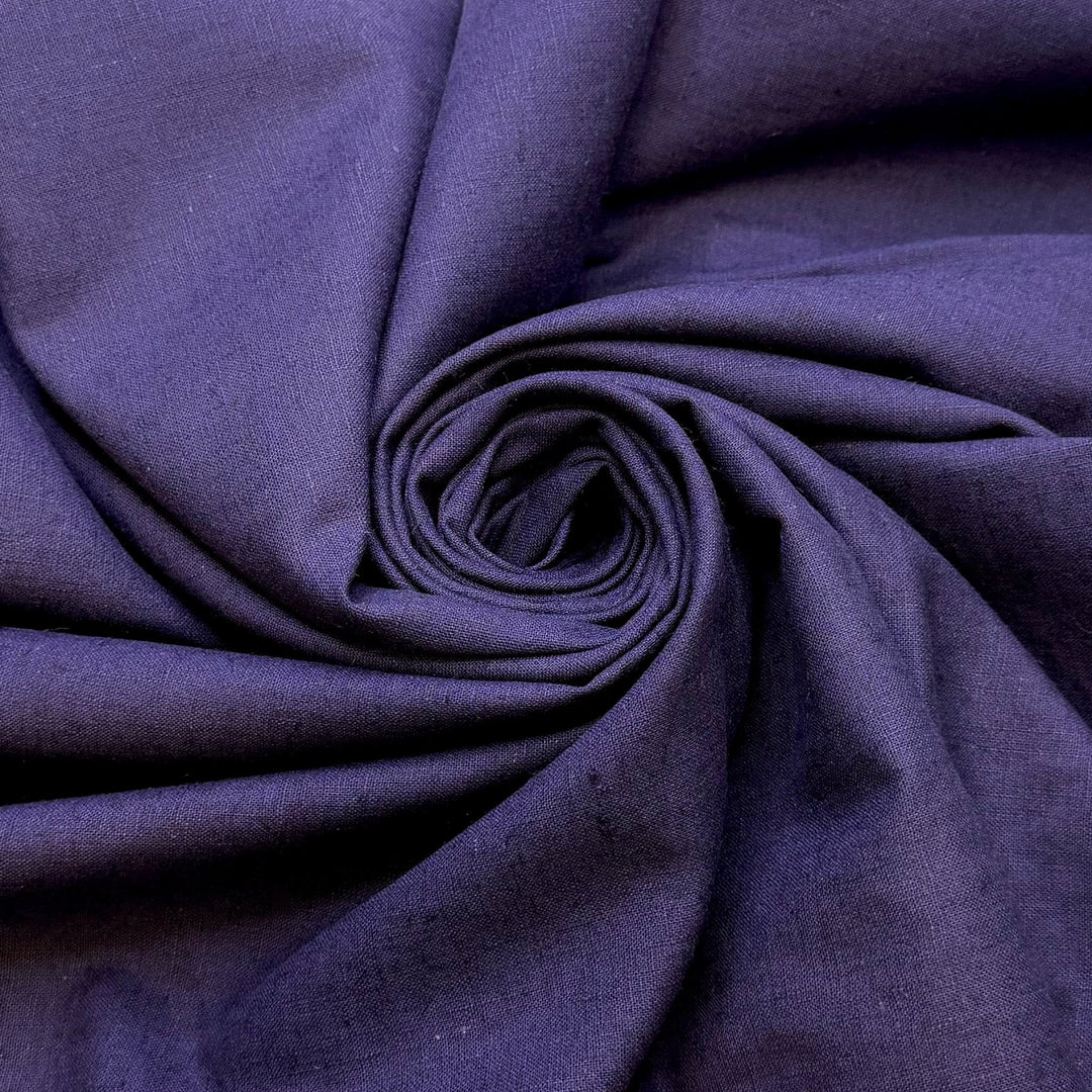 Reminiscing - Linen Woven - Navy - 2.5M Bundle - True Deadstock fabric Fabric by private - Sustainable Textile | FABCYCLE