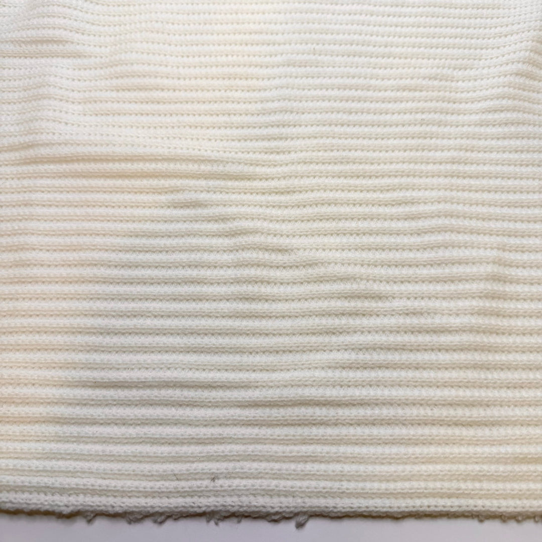 Renewable Energy Outpaced Coal - Polyester Blend Knit - Cream - 1.7M Bundle - True Deadstock fabric Fabric by private - Sustainable Textile | FABCYCLE