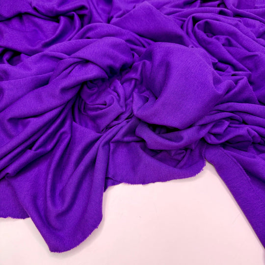 Renewable Energy - Rib Knit Bamboo/Cotton Knit - Purple - 2M Bundle - True Deadstock fabric Fabric by private - Sustainable Textile | FABCYCLE