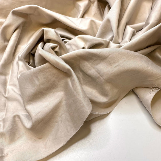 Repainting The Living Room - Cotton Blend Woven - Light Grey/Beige - 1.3M Bundle - True Deadstock fabric Fabric by private - Sustainable Textile | FABCYCLE