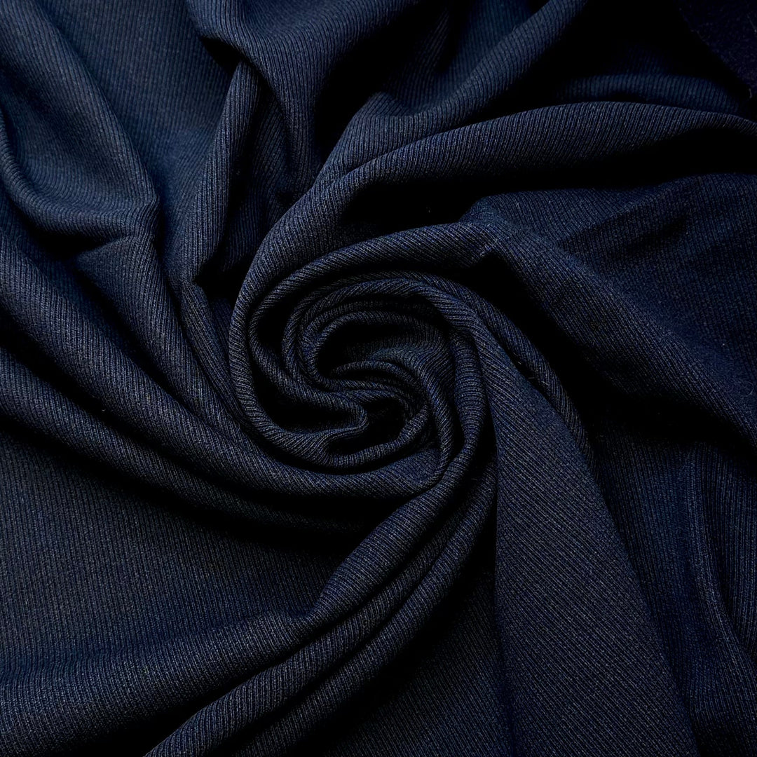 Repairing The Tent - Wool Woven - Navy - 0.95M Bundle - True Deadstock fabric Fabric by private - Sustainable Textile | FABCYCLE