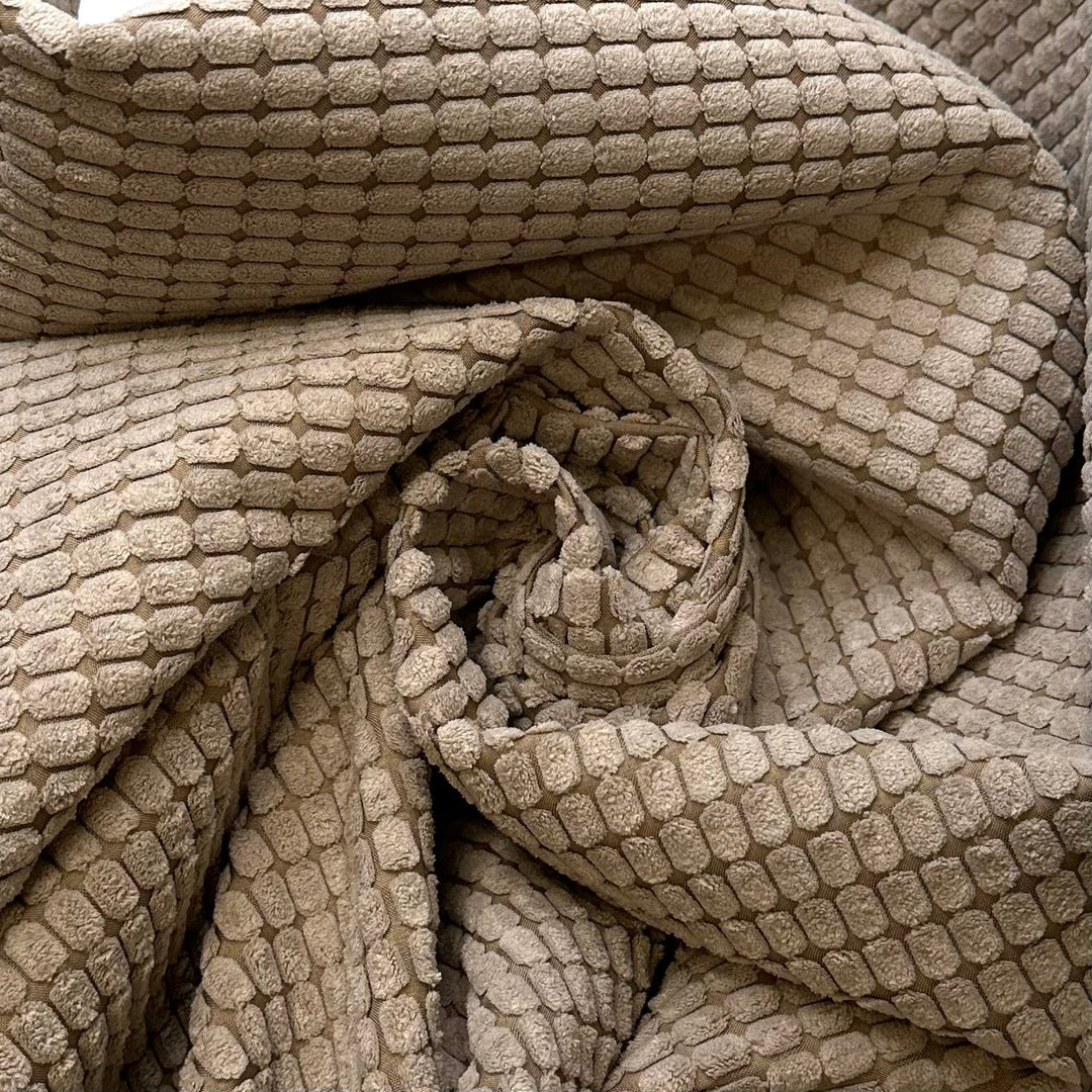 Repaving The Driveway - Polyester Blend Woven - Light Grey Geometric - Bundles - True Deadstock fabric Fabric by private - Sustainable Textile | FABCYCLE