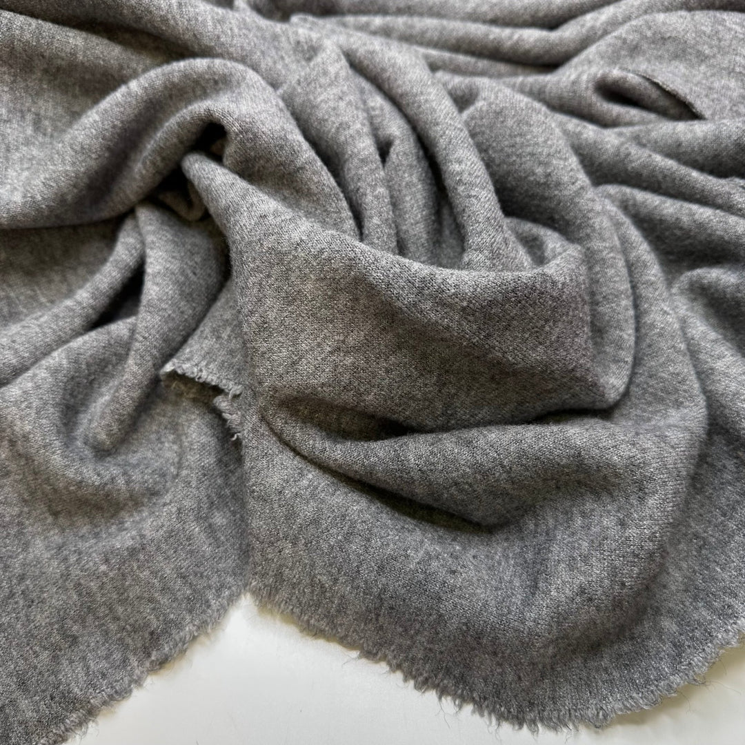Reserving A Camp Site - Natural Blend Knit - Grey - 2M Bundle - True Deadstock fabric Fabric by private - Sustainable Textile | FABCYCLE