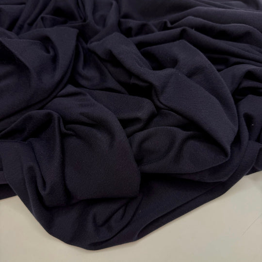 Reserving A Campsite - Rib Knit Rayon Blend Knit - Dark Navy - 2M Bundle - True Deadstock fabric Fabric by private - Sustainable Textile | FABCYCLE