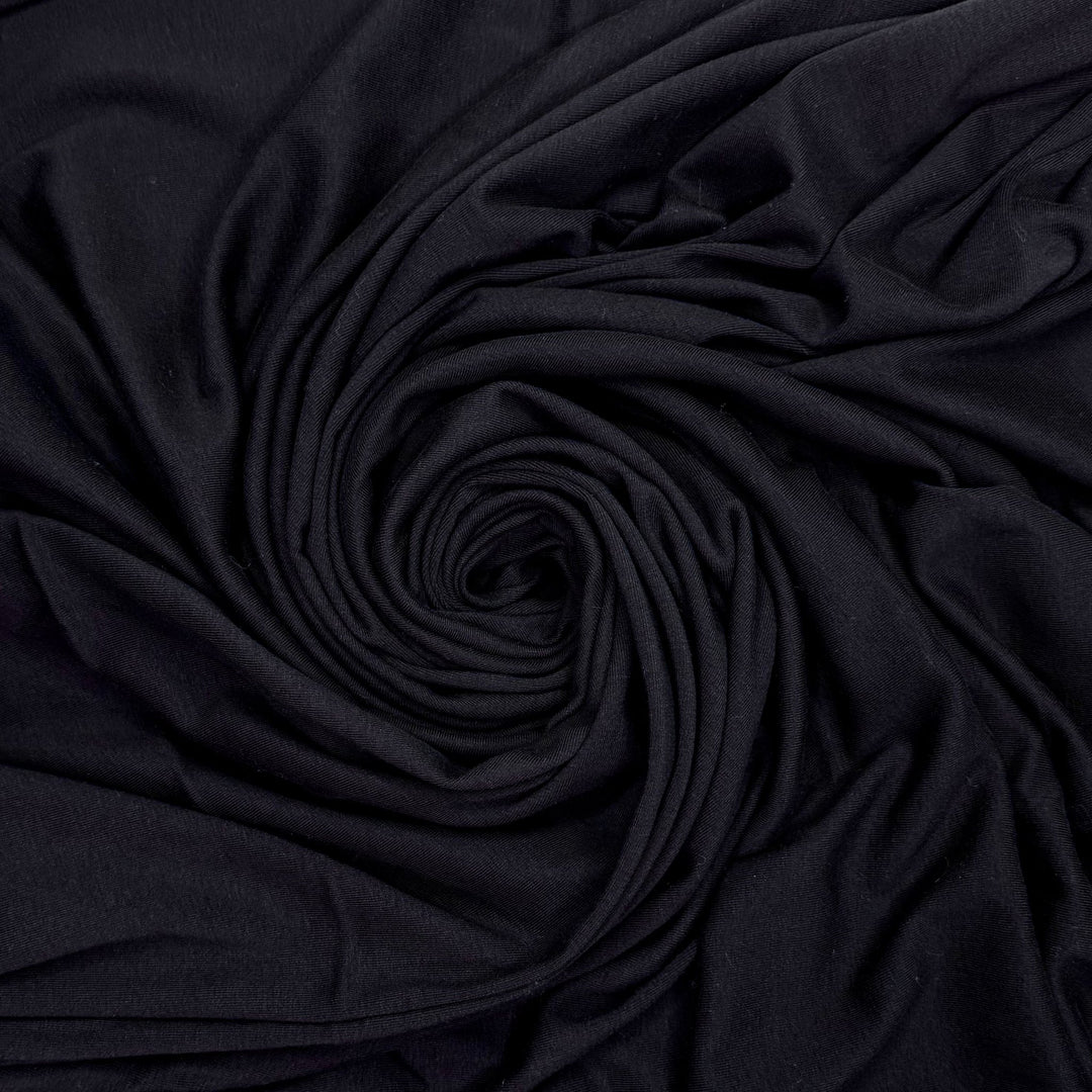 Reserving A Campsite - Rib Knit Rayon Blend Knit - Dark Navy - 2M Bundle - True Deadstock fabric Fabric by private - Sustainable Textile | FABCYCLE