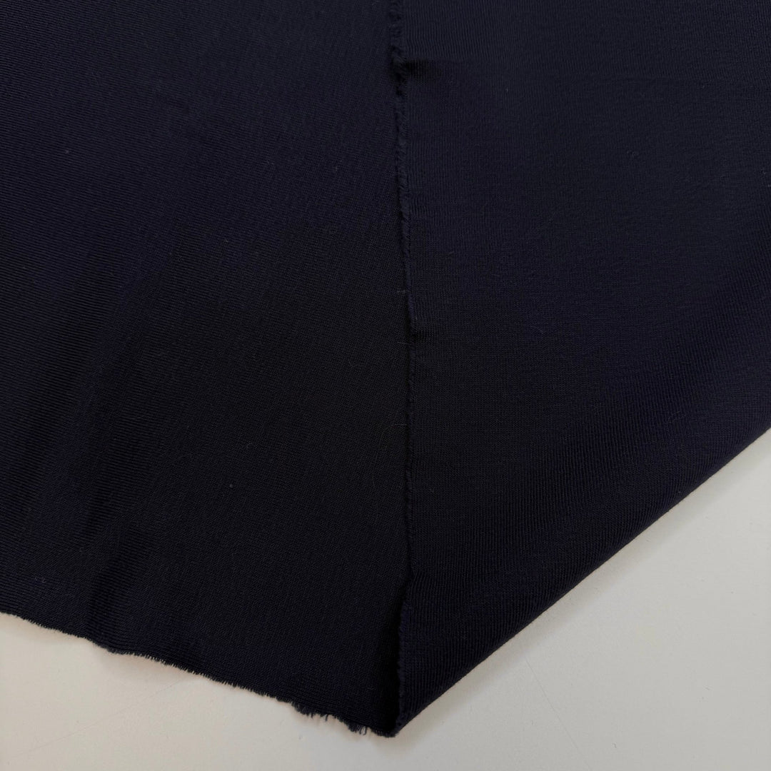 Reserving A Campsite - Rib Knit Rayon Blend Knit - Dark Navy - 2M Bundle - True Deadstock fabric Fabric by private - Sustainable Textile | FABCYCLE