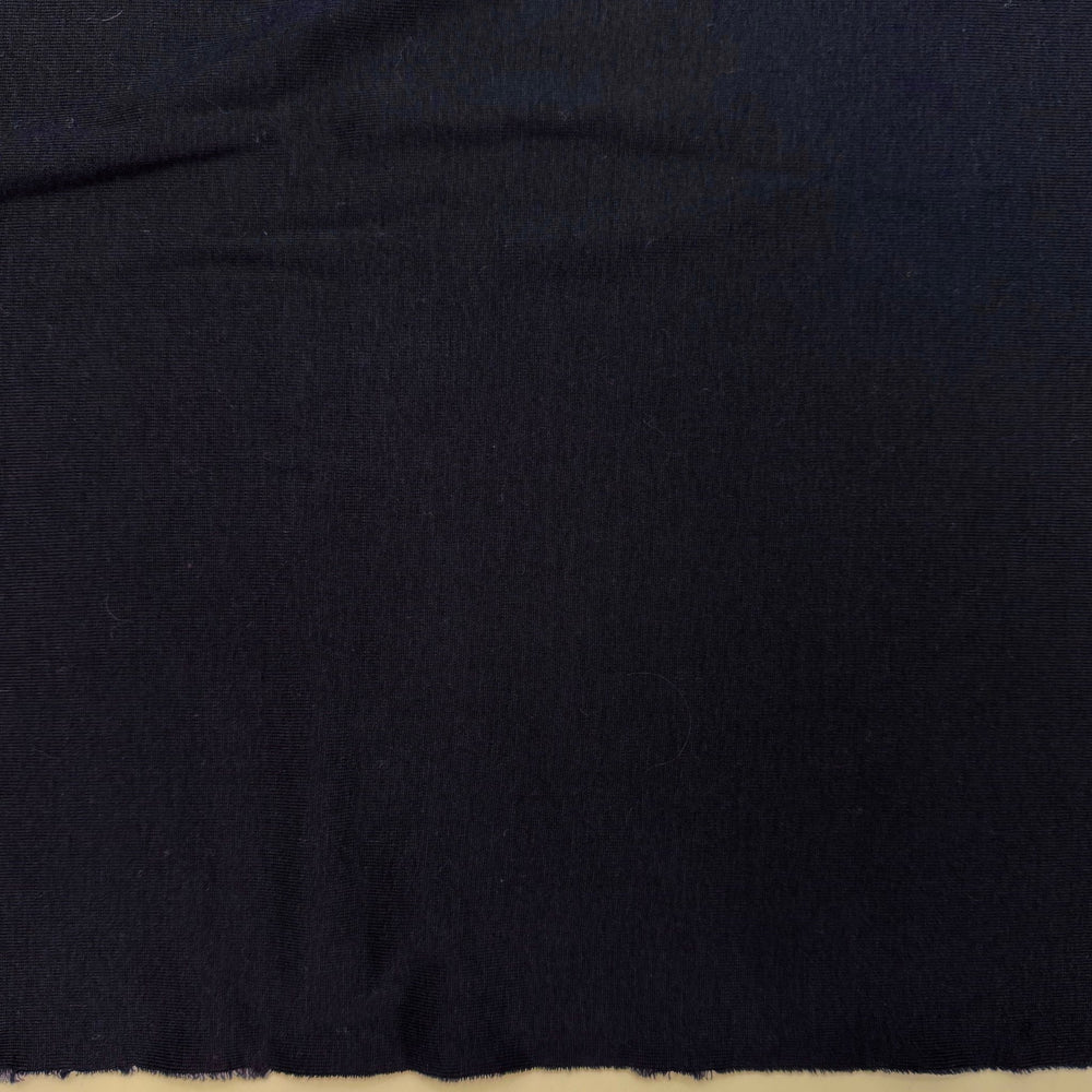 Reserving A Campsite - Rib Knit Rayon Blend Knit - Dark Navy - 2M Bundle - True Deadstock fabric Fabric by private - Sustainable Textile | FABCYCLE