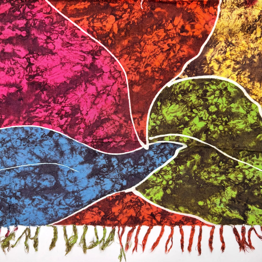 Retro Rainbow - Cotton/Rayon Woven - Multi Abstract - 1.4M Bundle - True Deadstock fabric Fabric by private - Sustainable Textile | FABCYCLE