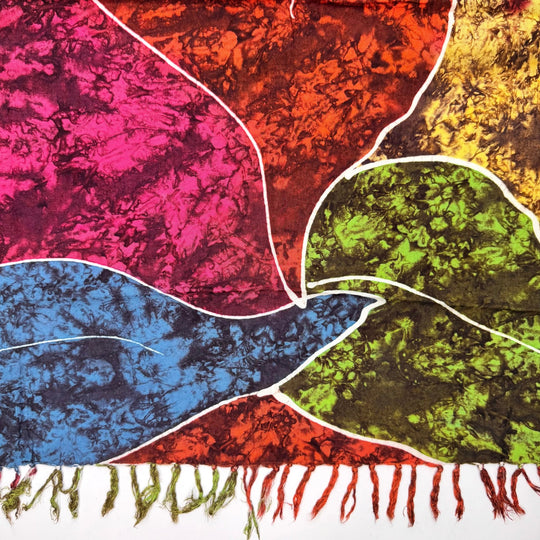 Retro Rainbow - Cotton/Rayon Woven - Multi Abstract - 1.4M Bundle - True Deadstock fabric Fabric by private - Sustainable Textile | FABCYCLE