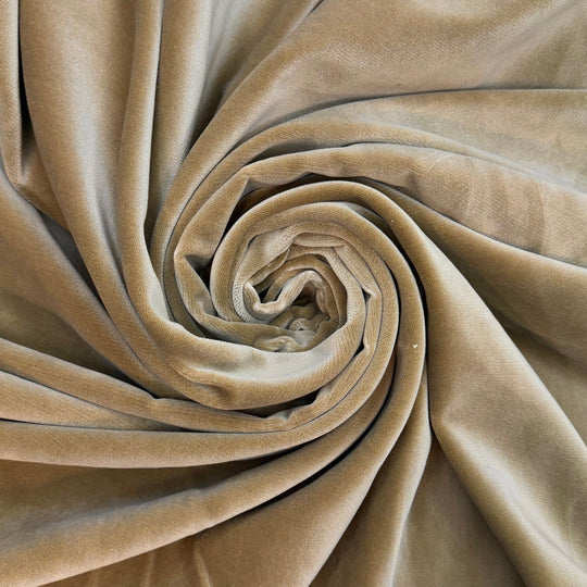 Rewinding The VCR - Vintage Velvet Cotton Woven - Dark Beige - 1.8M Bundle - True Deadstock fabric Fabric by private - Sustainable Textile | FABCYCLE