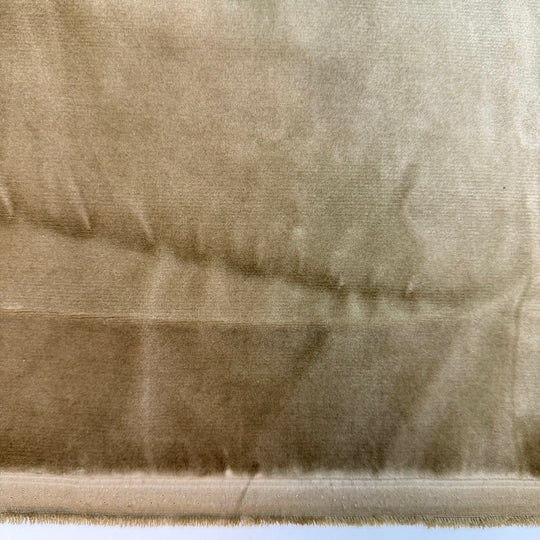 Rewinding The VCR - Vintage Velvet Cotton Woven - Dark Beige - 1.8M Bundle - True Deadstock fabric Fabric by private - Sustainable Textile | FABCYCLE