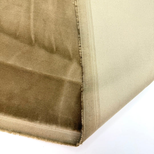 Rewinding The VCR - Vintage Velvet Cotton Woven - Dark Beige - 1.8M Bundle - True Deadstock fabric Fabric by private - Sustainable Textile | FABCYCLE