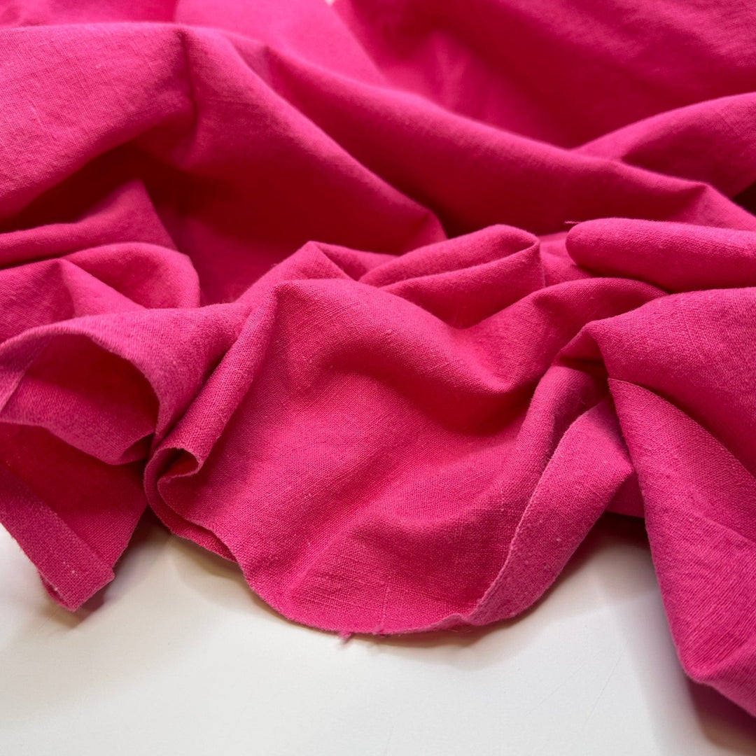 Rhubarb Pie - Linen Blend Woven - Pink - 3.25M Bundle - True Deadstock fabric Fabric by private - Sustainable Textile | FABCYCLE