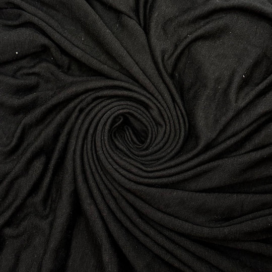 Ribbing Has Opinions - Rib Knit Wool Blend Knit - Black - 1.35M Bundle - True Deadstock fabric Fabric by private - Sustainable Textile | FABCYCLE