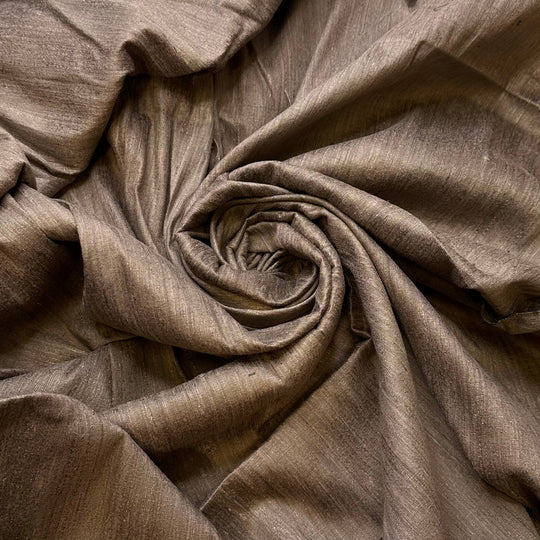 Rich Inner Worlds - Silk Woven - Dark Beige/Grey - 2.35M Bundle - True Deadstock fabric Fabric by private - Sustainable Textile | FABCYCLE