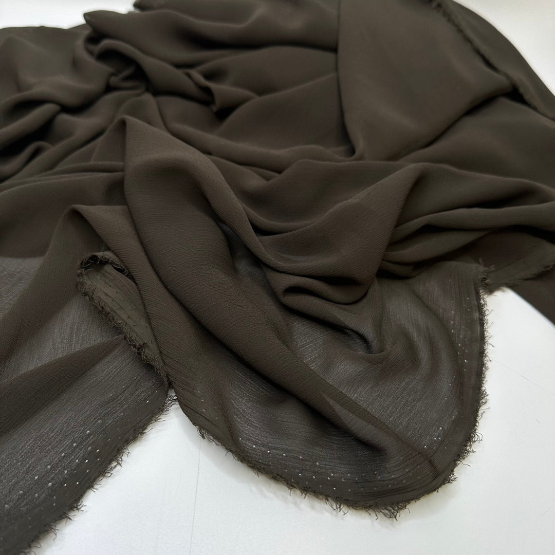 Rich Taste Dime Budget - Chiffon Poly Woven - Brown - 1.8M Bundle - True Deadstock fabric Fabric by private - Sustainable Textile | FABCYCLE