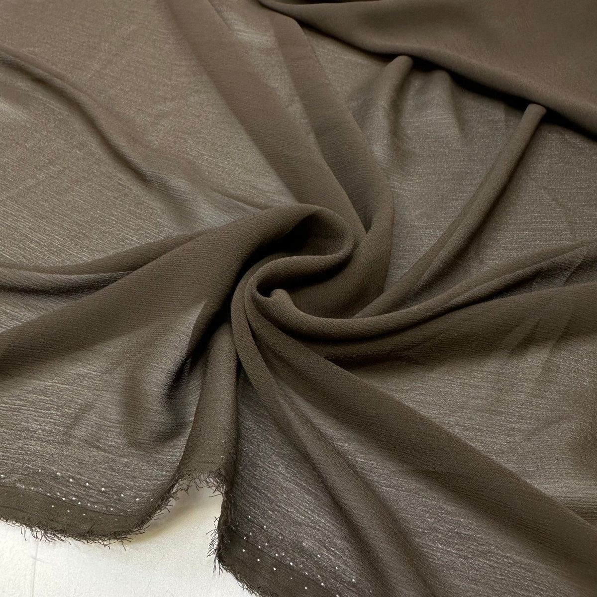 Rich Taste Dime Budget - Chiffon Poly Woven - Brown - 1.8M Bundle - True Deadstock fabric Fabric by private - Sustainable Textile | FABCYCLE