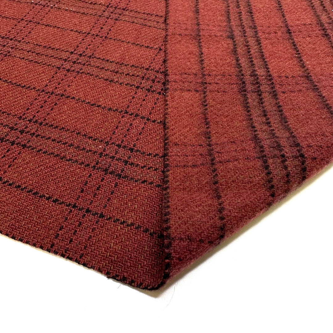 Riding Coat - Herringbone Wool Woven - Brown/Black Plaid - 1.55M Bundle - True Deadstock fabric Fabric by private - Sustainable Textile | FABCYCLE