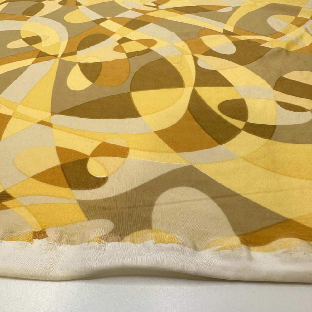 Ripe Bananas - Polyester Blend Knit - Light Yellow Multi Abstract - 2M Bundle - True Deadstock fabric Fabric by private - Sustainable Textile | FABCYCLE