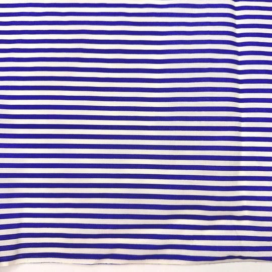 Ripples In The Ocean - Cotton Woven - Dark Blue/White Stripes - 3.7M Bundle - True Deadstock fabric Fabric by private - Sustainable Textile | FABCYCLE