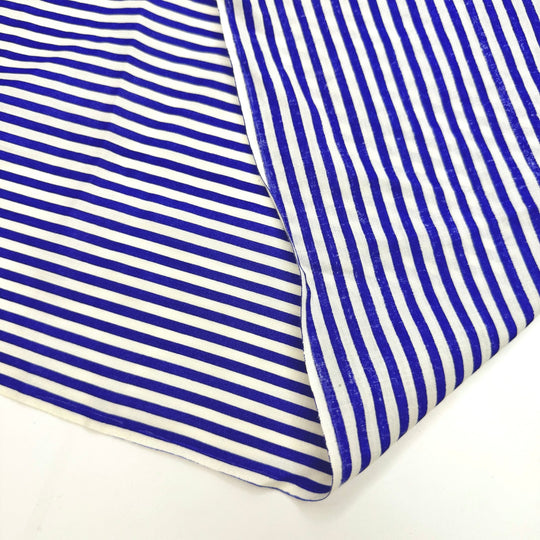 Ripples In The Ocean - Cotton Woven - Dark Blue/White Stripes - 3.7M Bundle - True Deadstock fabric Fabric by private - Sustainable Textile | FABCYCLE