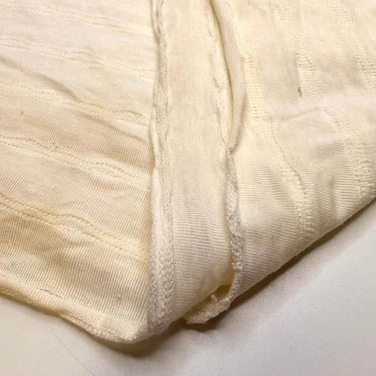 Ripples Through History - Tubular Poly/Cotton Knit - Cream - 3M Bundle - True Deadstock fabric Fabric by private - Sustainable Textile | FABCYCLE
