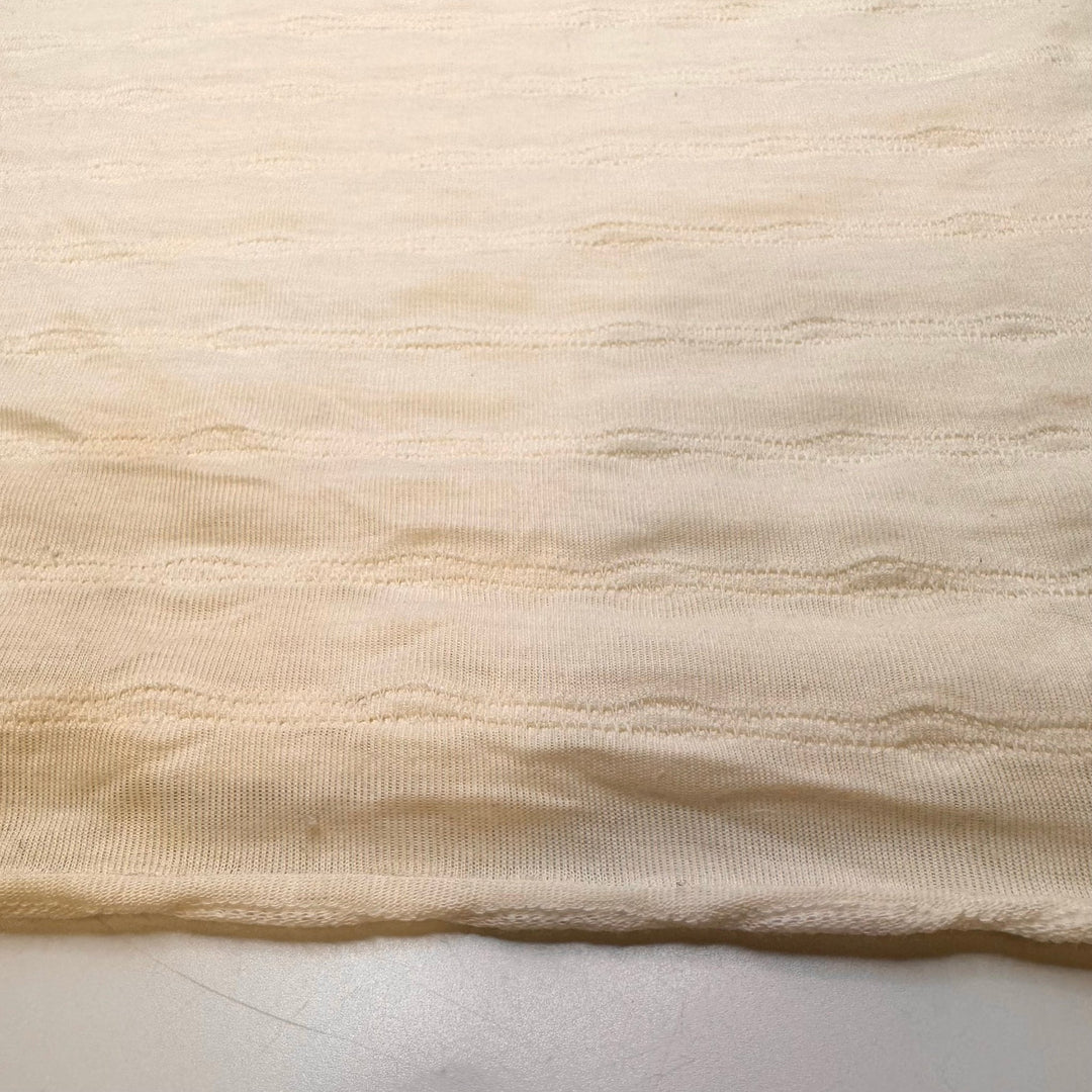 Ripples Through History - Tubular Poly/Cotton Knit - Cream - 3M Bundle - True Deadstock fabric Fabric by private - Sustainable Textile | FABCYCLE