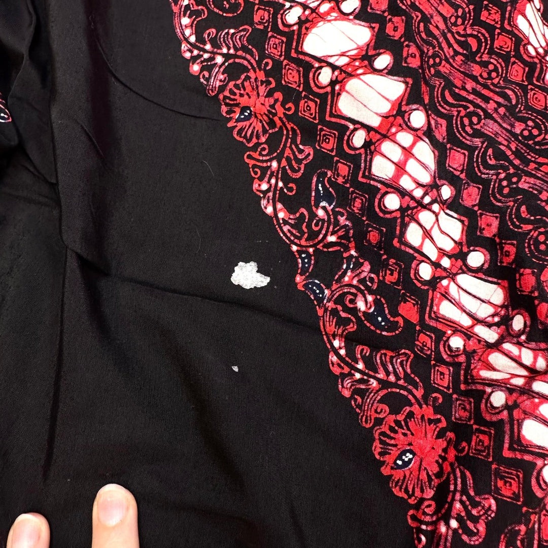 Rising Like A Phoenix - Cotton Blend Woven - Black Multi Abstract - 0.9M Bundle - True Deadstock fabric Fabric by private - Sustainable Textile | FABCYCLE