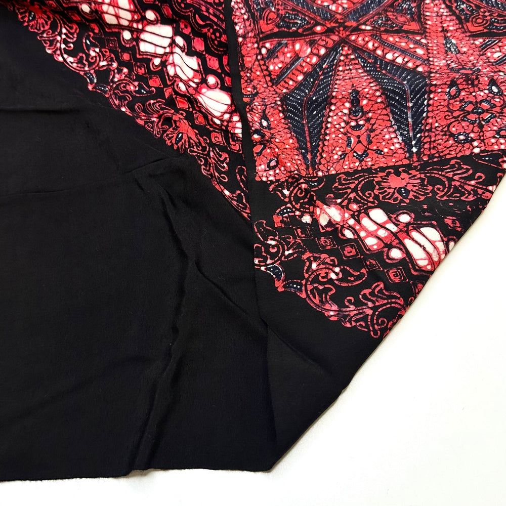 Rising Like A Phoenix - Cotton Blend Woven - Black Multi Abstract - 0.9M Bundle - True Deadstock fabric Fabric by private - Sustainable Textile | FABCYCLE