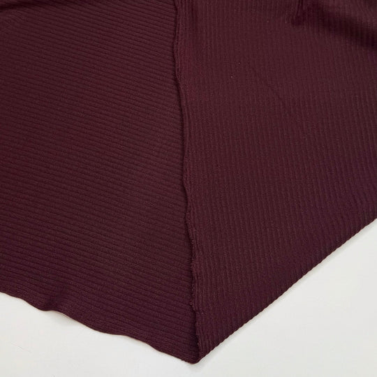 River Rocks - Rib Knit Poly/Rayon Knit - Dark Burgundy - 2.5M Bundle - True Deadstock fabric Fabric by private - Sustainable Textile | FABCYCLE