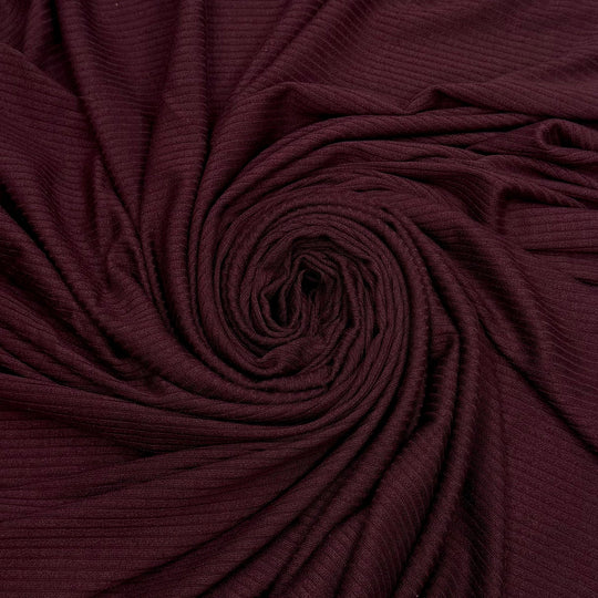 River Rocks - Rib Knit Poly/Rayon Knit - Dark Burgundy - 2.5M Bundle - True Deadstock fabric Fabric by private - Sustainable Textile | FABCYCLE