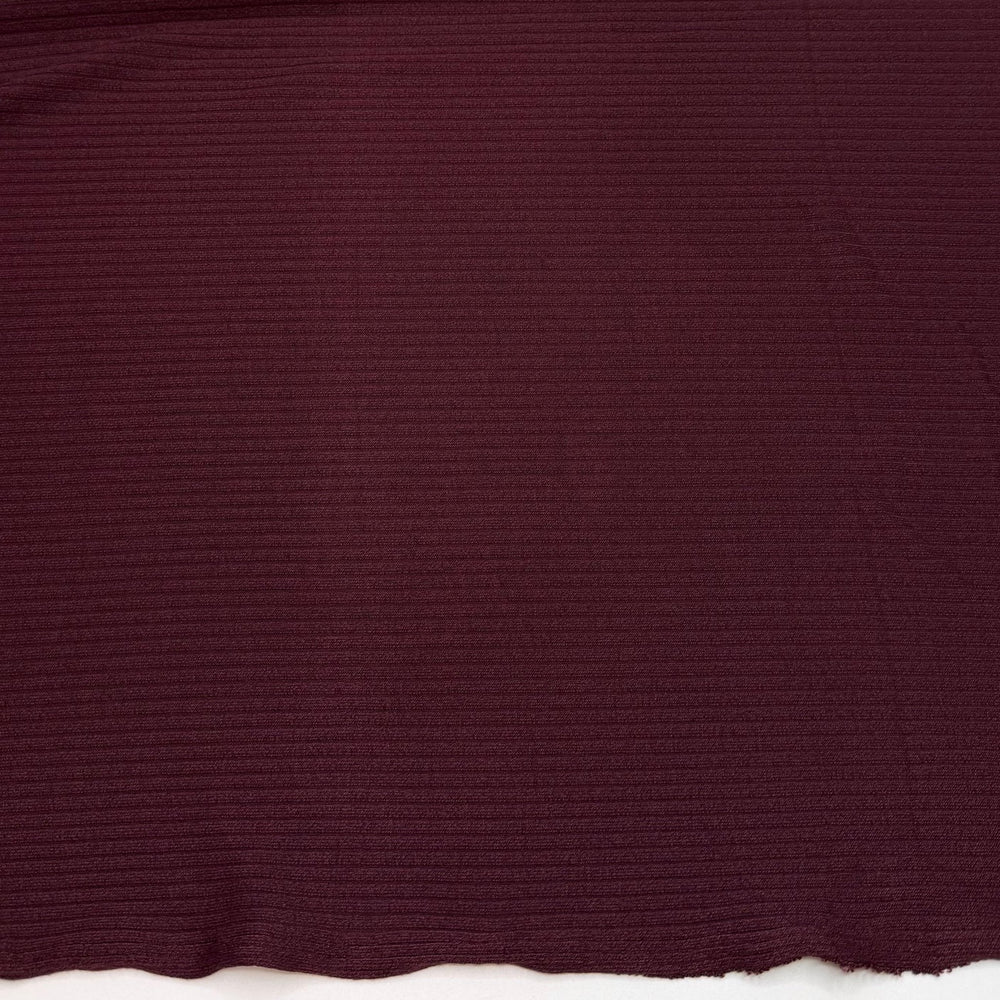 River Rocks - Rib Knit Poly/Rayon Knit - Dark Burgundy - 2.5M Bundle - True Deadstock fabric Fabric by private - Sustainable Textile | FABCYCLE