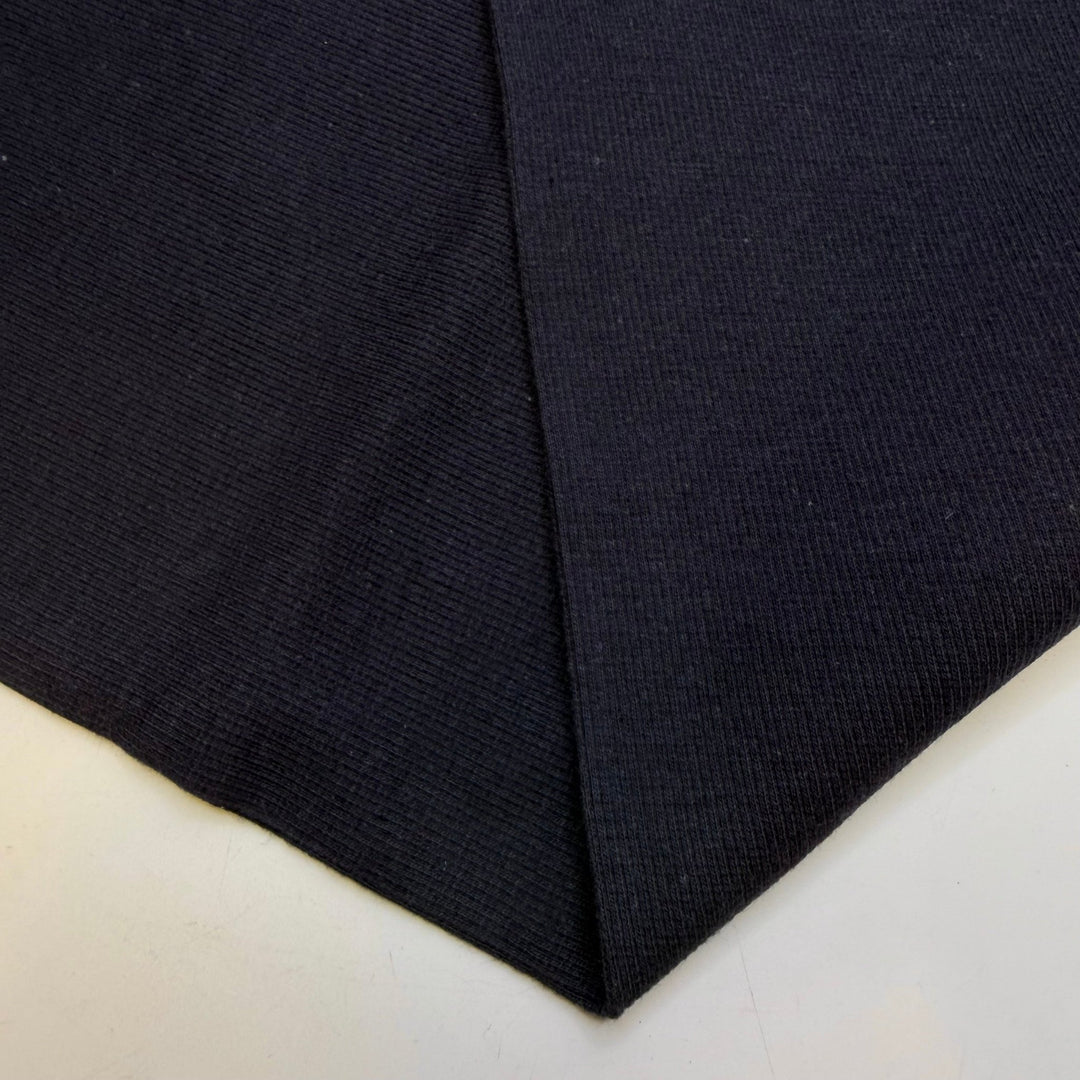 Roaring 20s - Tubular Rib Knit Natural Blend Knit - Navy - 0.65M Bundle - True Deadstock fabric Fabric by private - Sustainable Textile | FABCYCLE