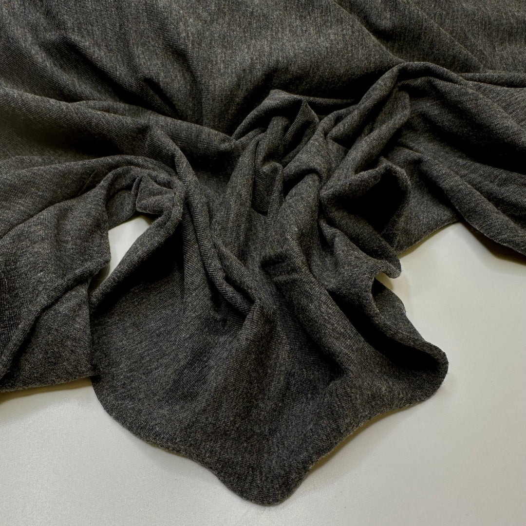 Rock Climbing - Merino Wool Knit - Dark Grey - 3M Bundle - True Deadstock fabric Fabric by private - Sustainable Textile | FABCYCLE
