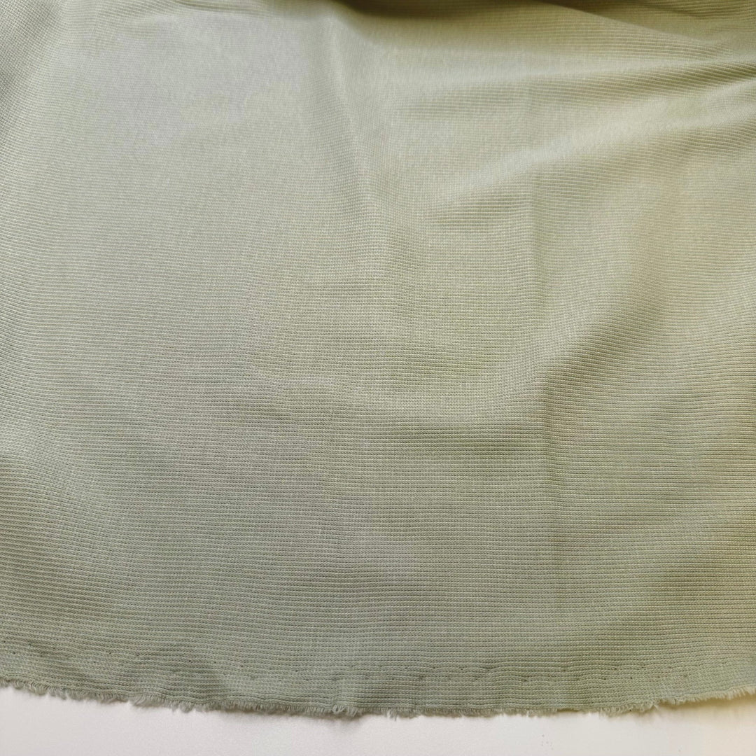 Rock Hounding - Rib Knit Cotton Blend Knit - Light Green - 1.7M Bundle - True Deadstock fabric Fabric by private - Sustainable Textile | FABCYCLE