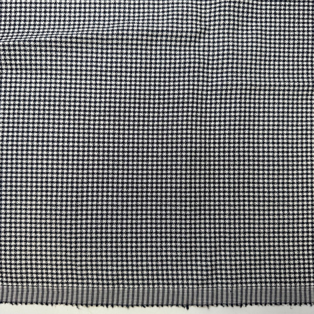 Rock Star - Polyester Blend Woven - White/Black Plaid - 1.2M Bundle - True Deadstock fabric Fabric by private - Sustainable Textile | FABCYCLE