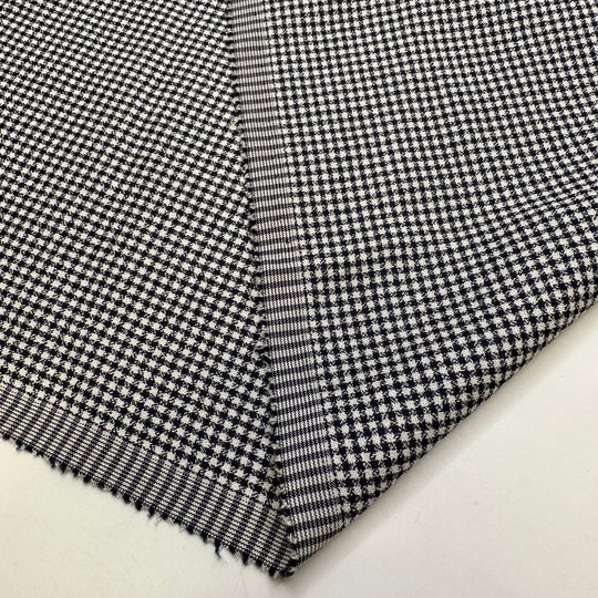 Rock Star - Polyester Blend Woven - White/Black Plaid - 1.2M Bundle - True Deadstock fabric Fabric by private - Sustainable Textile | FABCYCLE