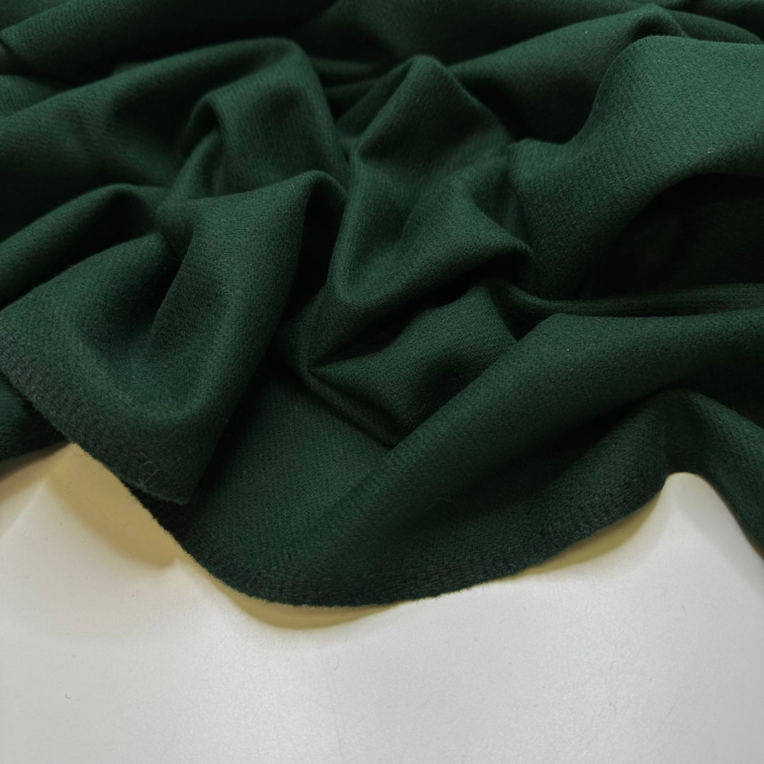 Rolling Fields Of Green - Wool Woven - Dark Green - Bundles - True Deadstock fabric Fabric by private - Sustainable Textile | FABCYCLE