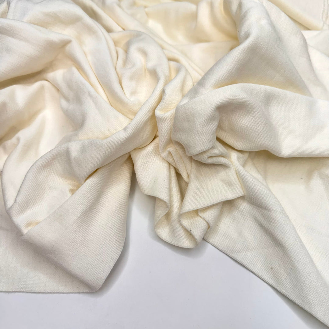 Rolling Hills Of Wheat - Tubular Interlock Cotton Blend Knit - Cream - 1.2M Bundle - True Deadstock fabric Fabric by private - Sustainable Textile | FABCYCLE
