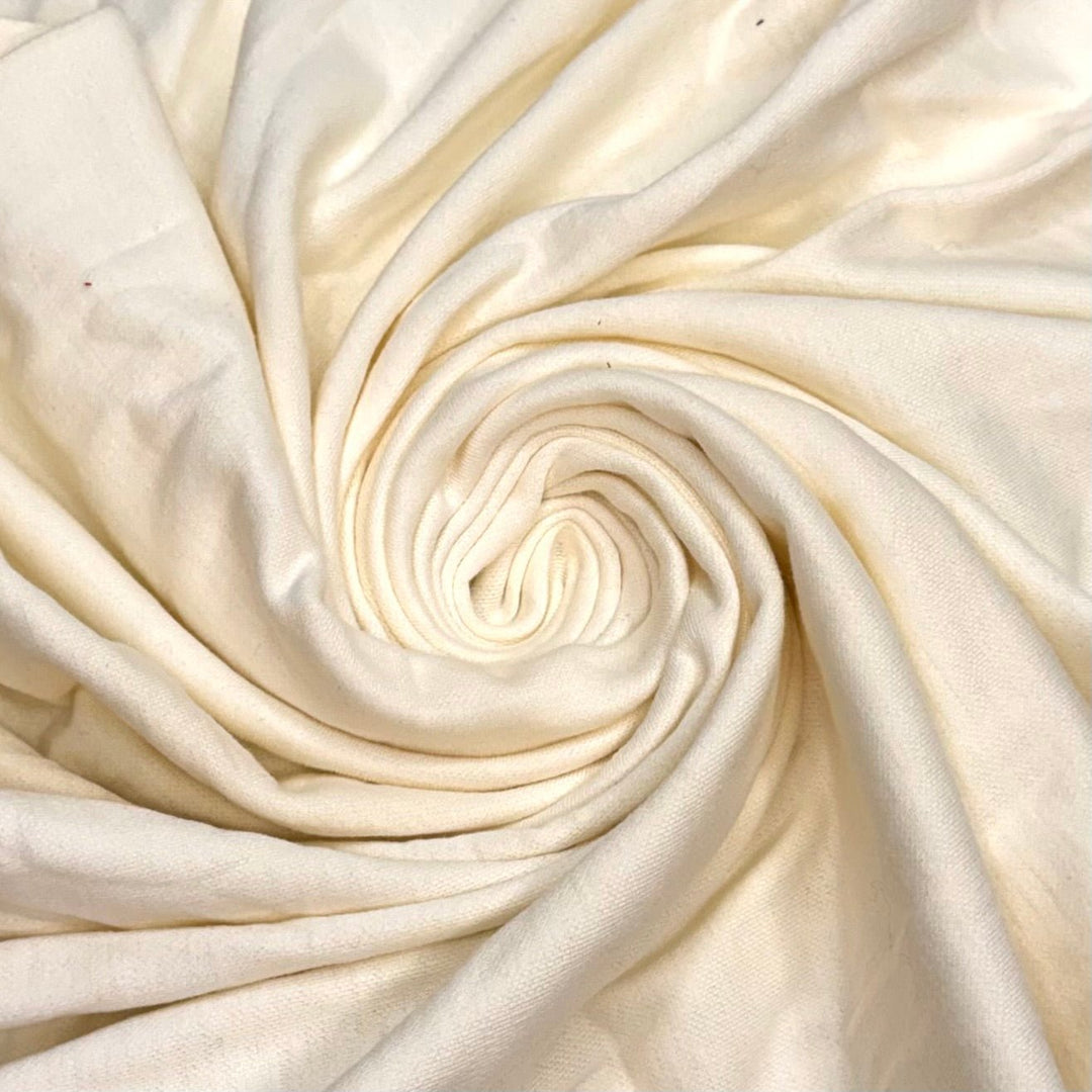 Rolling Hills Of Wheat - Tubular Interlock Cotton Blend Knit - Cream - 1.2M Bundle - True Deadstock fabric Fabric by private - Sustainable Textile | FABCYCLE