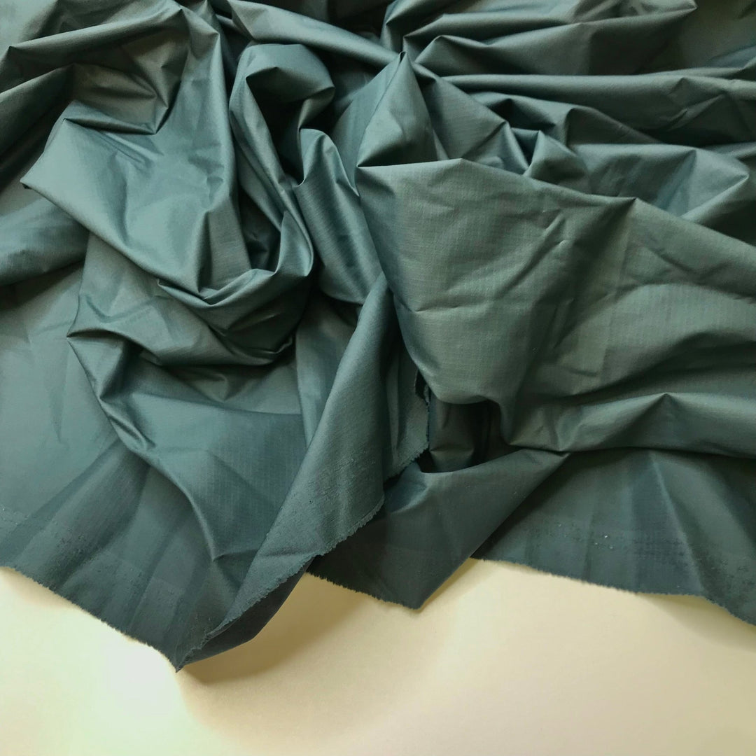 Rotary Phones - Ripstop Nylon Blend Woven - Dark Green/Grey - 1.35M Bundle - True Deadstock fabric Fabric by private - Sustainable Textile | FABCYCLE