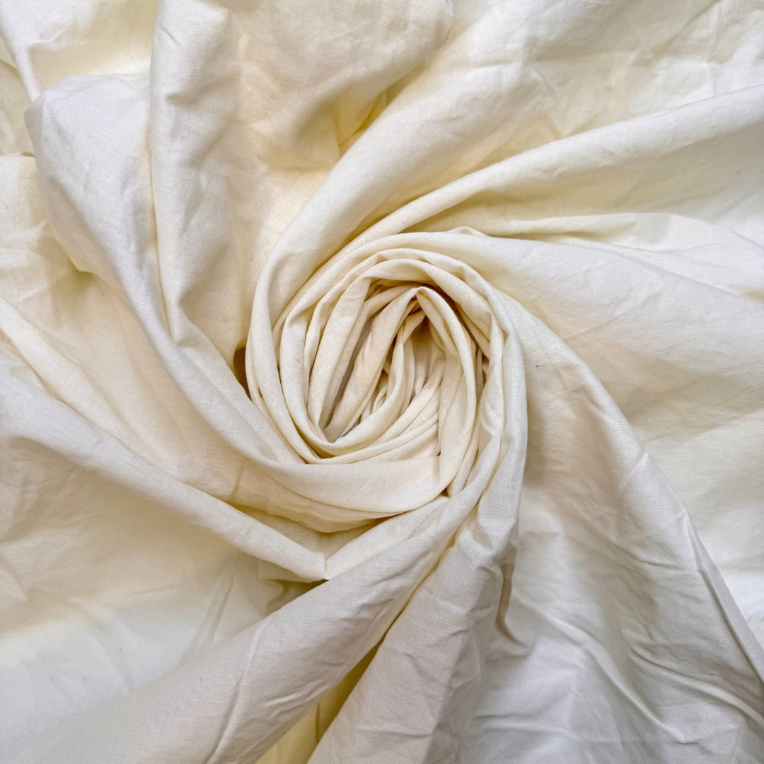 Rotating My Stash - Cotton Blend Woven - Cream - 3.4M Bundle - True Deadstock fabric Fabric by private - Sustainable Textile | FABCYCLE