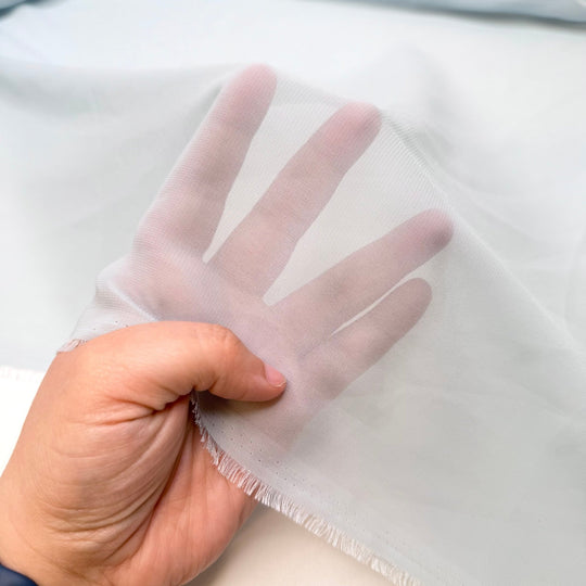 RSVP - Chiffon Polyester Blend Woven - Light Blue - 1.65M Bundle - True Deadstock fabric Fabric by private - Sustainable Textile | FABCYCLE