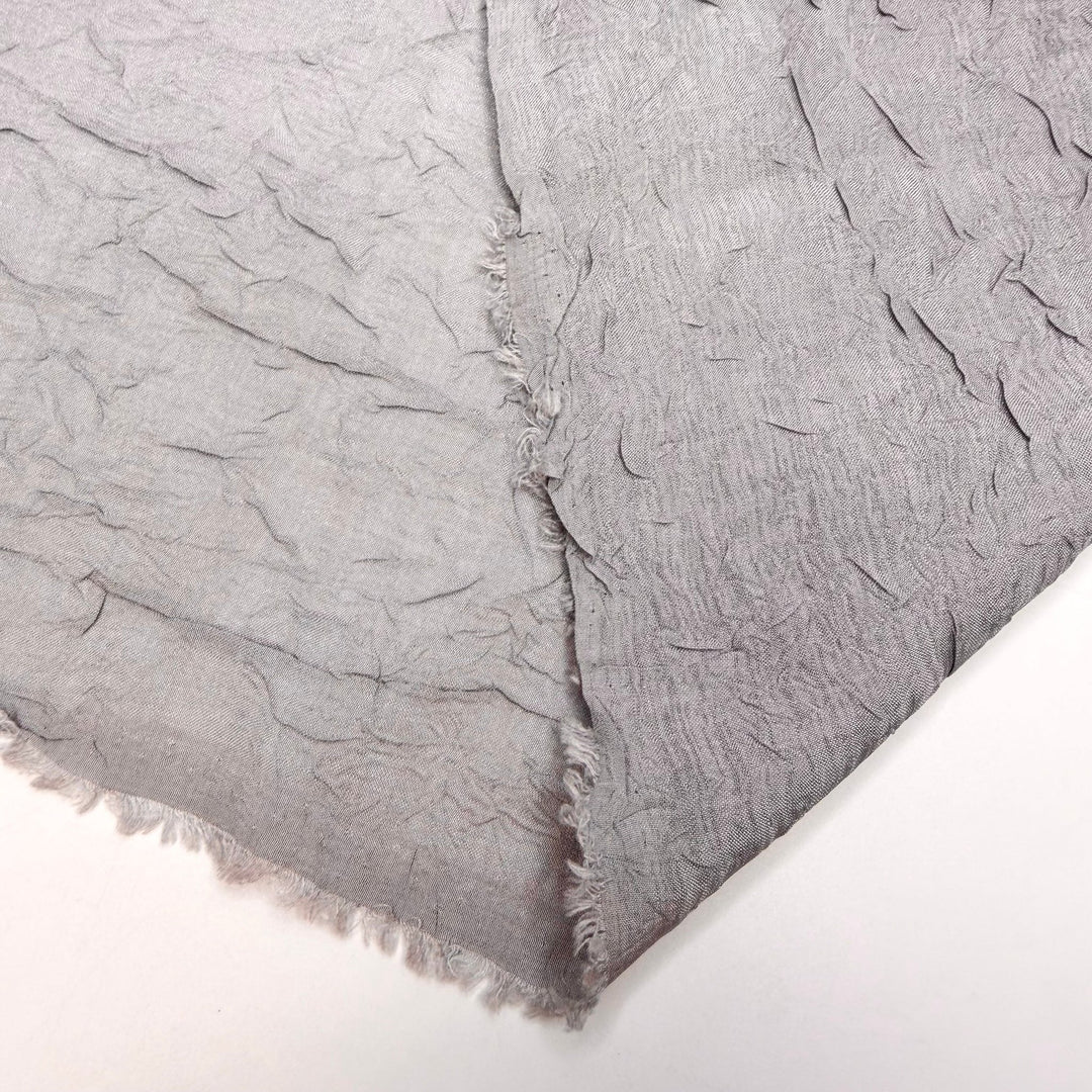 Run To The Dance Floor - Crinkle Chiffon Polyester Blend Woven - Light Grey - 0.9M Bundle - True Deadstock fabric Fabric by private - Sustainable Textile | FABCYCLE