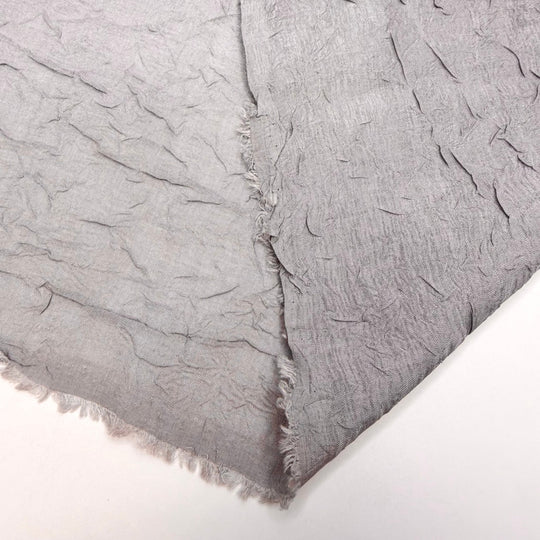 Run To The Dance Floor - Crinkle Chiffon Polyester Blend Woven - Light Grey - 0.9M Bundle - True Deadstock fabric Fabric by private - Sustainable Textile | FABCYCLE