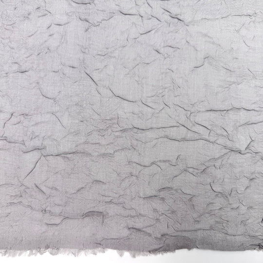Run To The Dance Floor - Crinkle Chiffon Polyester Blend Woven - Light Grey - 0.9M Bundle - True Deadstock fabric Fabric by private - Sustainable Textile | FABCYCLE