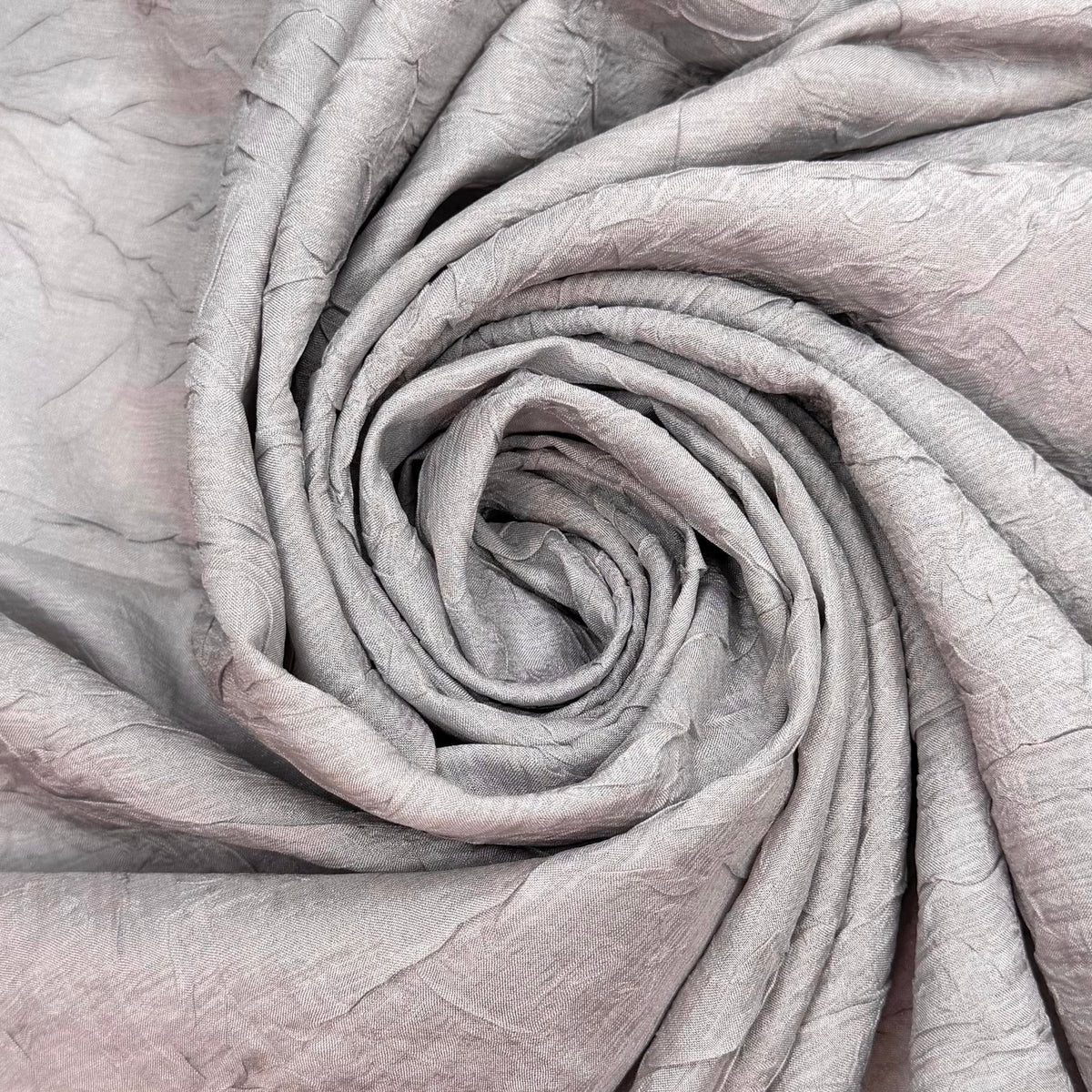 Run To The Dance Floor - Crinkle Chiffon Polyester Blend Woven - Light Grey - 0.9M Bundle - True Deadstock fabric Fabric by private - Sustainable Textile | FABCYCLE