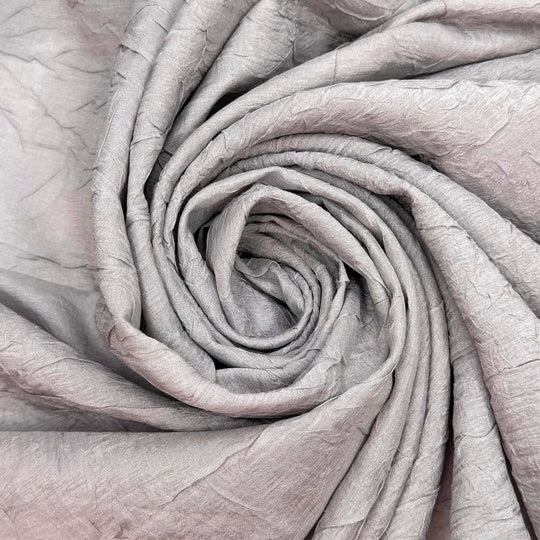 Run To The Dance Floor - Crinkle Chiffon Polyester Blend Woven - Light Grey - 0.9M Bundle - True Deadstock fabric Fabric by private - Sustainable Textile | FABCYCLE