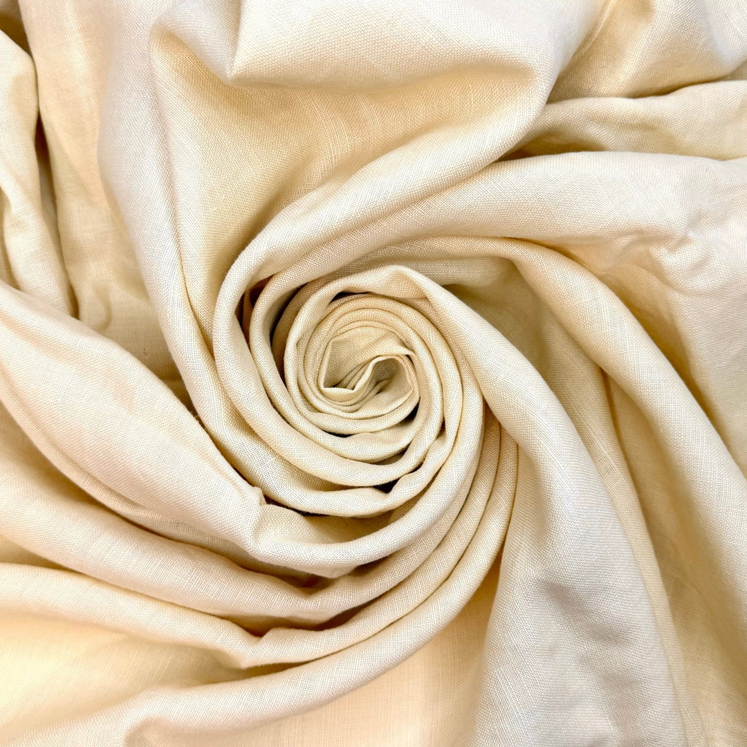 Running Away Together - Linen Blend Woven - Light Beige - 1.8M Bundle - True Deadstock fabric Fabric by private - Sustainable Textile | FABCYCLE